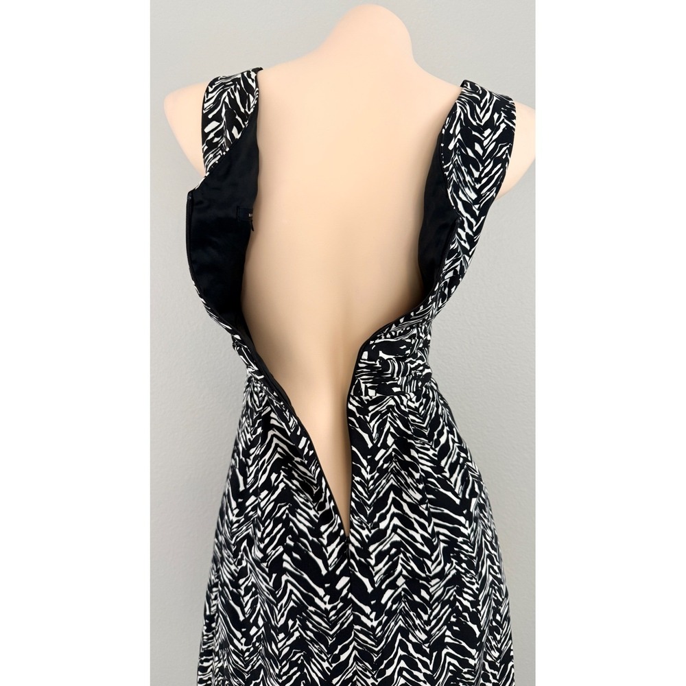 VTG Nanette Lepore Silk Cotton Print Silk Blend Fit & Flare Dress Size 0 - Picture 6 of 11
